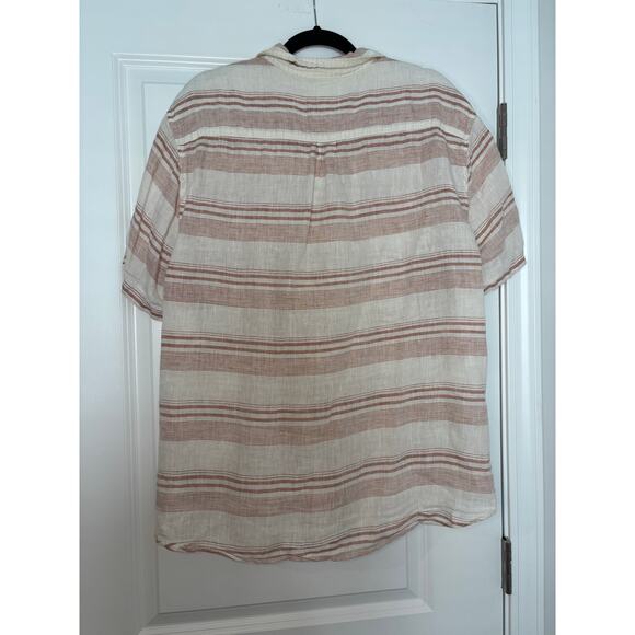 Madewell Perfect Fit Striped Linen Shirt Men Size XXL - Picture 6 of 7